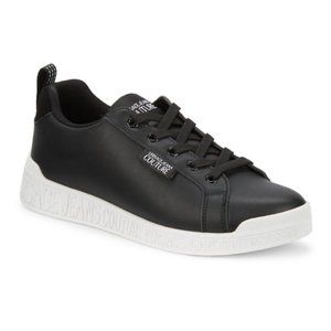NWT VERSACE Black Leather Sneakers